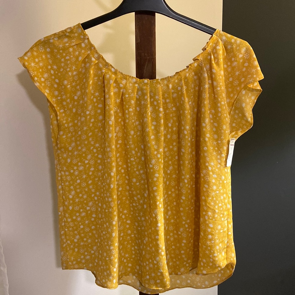 NEW Lauren Conrad yellow blouse